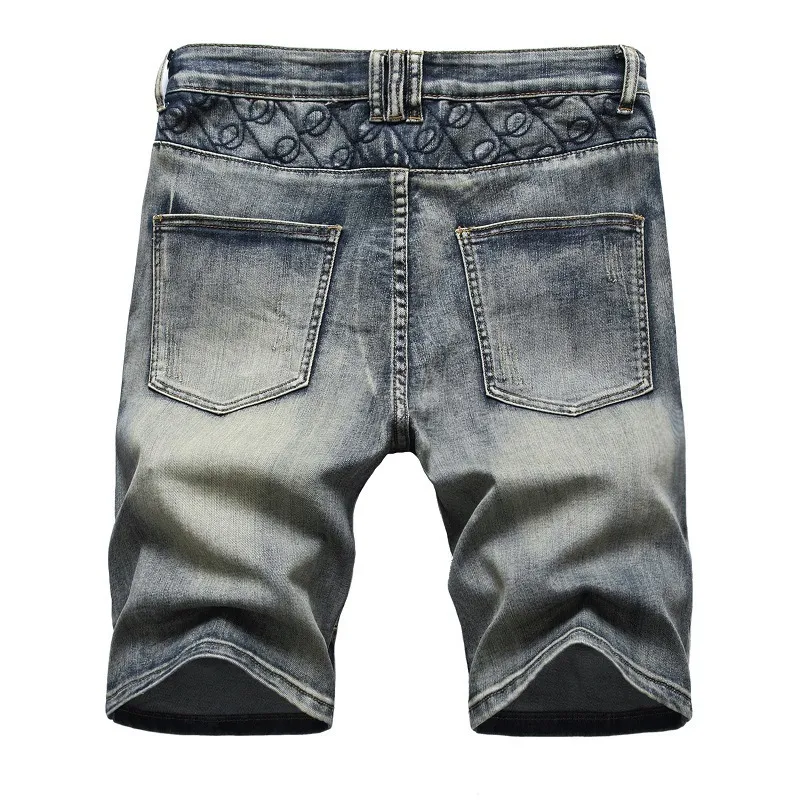 Short Shorts De Ver o Jeans Masculino Jeans Casual Slim Fit De