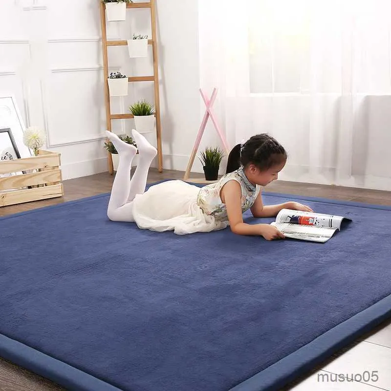Tapis bébé tapis de jeu japonais tatami corail velours salon lit fenêtre  lit tapis bébé tapis de jeu enfants chambre tapis épais personnalisé