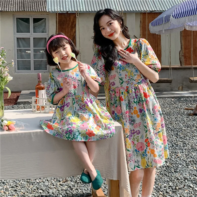 Floral Matching Family Easter Dresses For Summer Mommy And Me Dressess For Girls And Women 230506 From Kong06 15.67 DHgate.Com