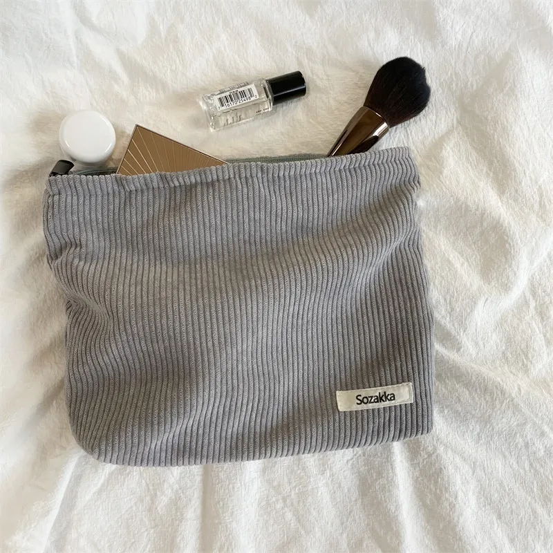Kozmetik çantalar kılıfları kadife kadınlar kozmetik çanta pamuklu kumaş makyaj çantası el seyahat çantası ruj organizatörü moda fermuarlı debriyaj telefon çantası 230505