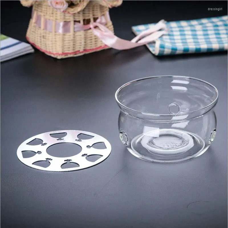 Portacandele Riscaldatore di vetro a forma rotonda Tealight Usa scalda teiera in borosilicato