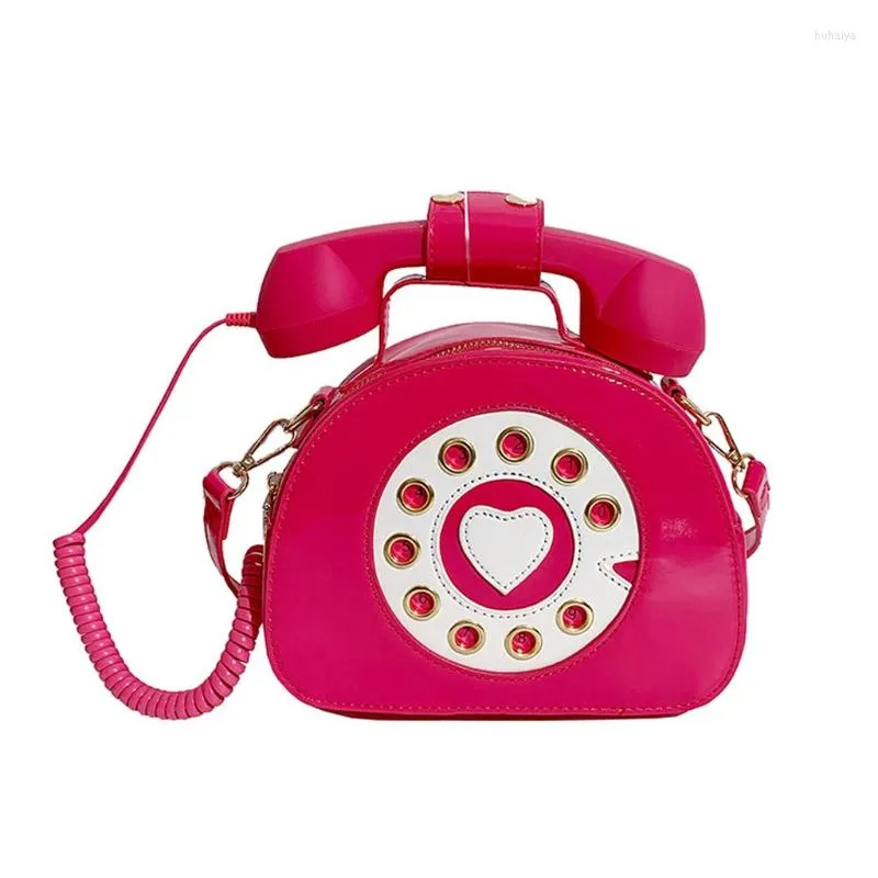 더플 백 여자 여자 여자 전화 모양의 숄더 가방 PU 가죽 쇼핑 거리 학교 크로스 바디 토트 지갑