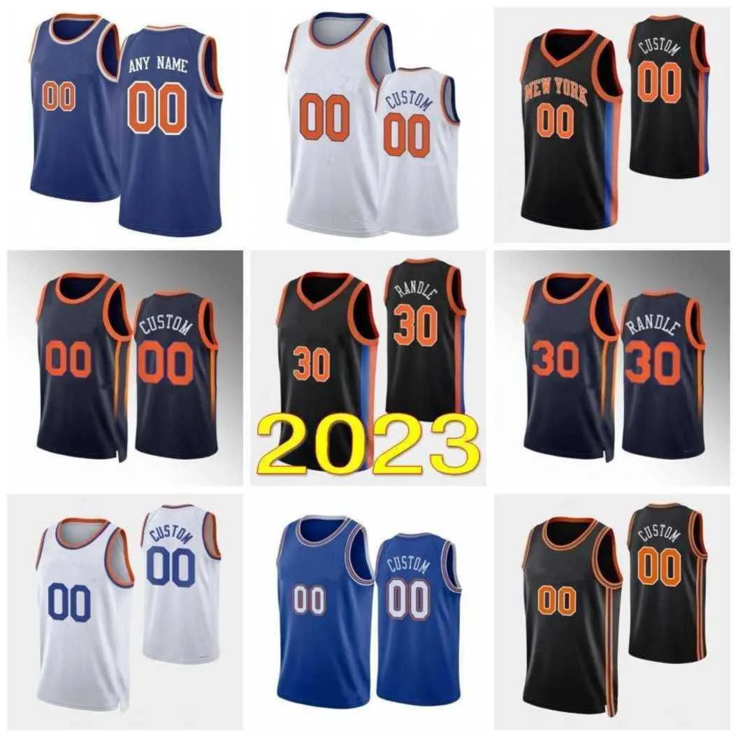 Personalizado 2023 Novas camisas de basquete 30 Julius 13 Evan Randle Fournier 4 Derrick 9 Rj Rose Barrett 1 Obi Toppin 11 Josh Hart 6 Quentin