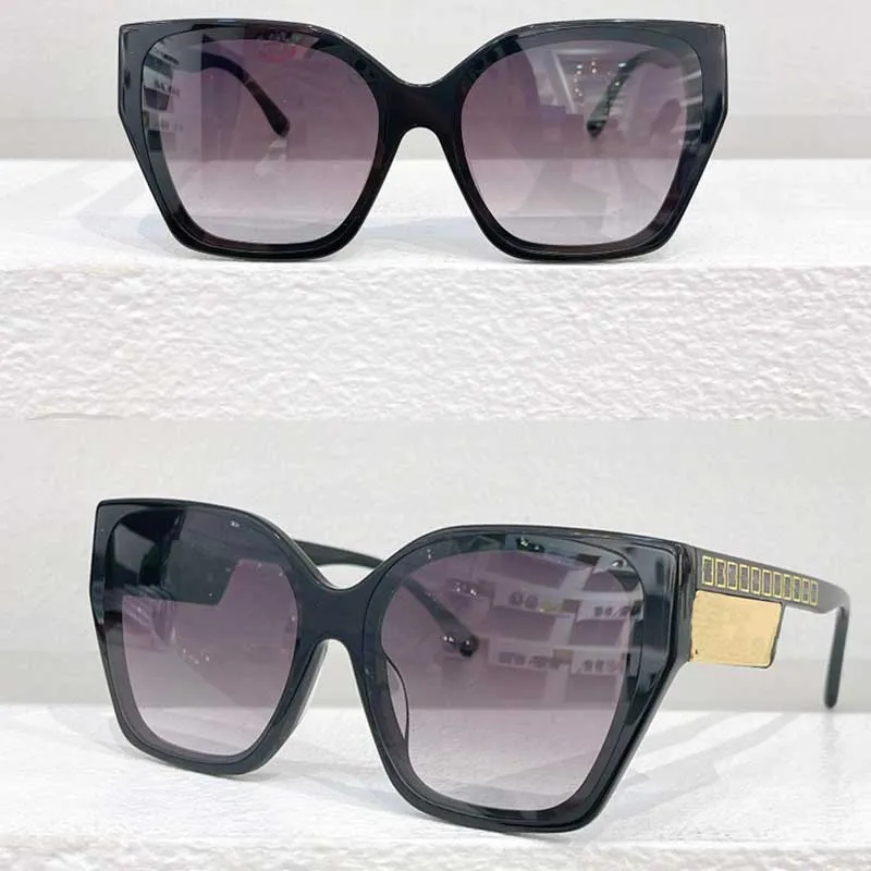 Übergroße Damenbrille mit quadratischem Rahmen FD8031 Modedesigner-Gläser mit schwarzem Rahmen und klassischem Buchstabenlogo an den Bügeln. Lässige, personalisierte Damensonnenbrille