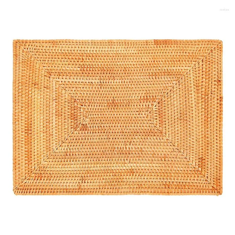 Tavolino non slip non slip rattan placemat da pranzo resistente al calore per cena