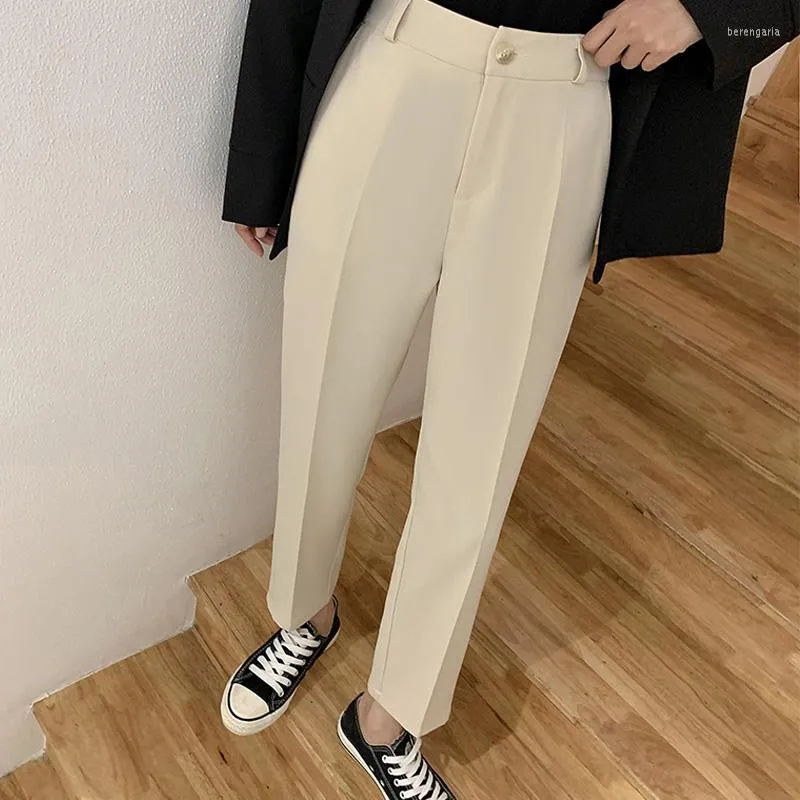 Spodnie damskie kombinezon wysokiej talii 2023 Wiosna i letnie koreańskie damskie biuro moda luźna duża rozmiar wiszące proste swobodne