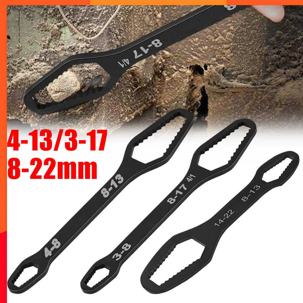 New New 8-22mm Universal Torx Wrench Self-tightening Adjustable Glasses Wrench Board Double-head Torx Spanner Hand Tools for Factory