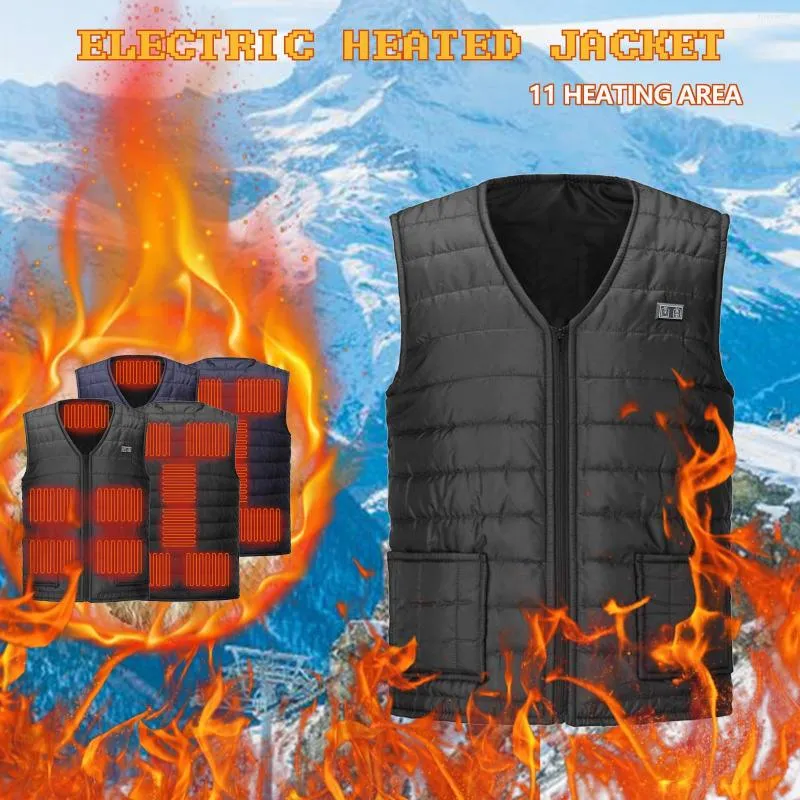 Giacche da caccia 11 aree Gilet riscaldato Uomo Donna Inverno Riscaldamento intelligente Cotone Usb Giacca calda da esterno elettrica a infrarossi