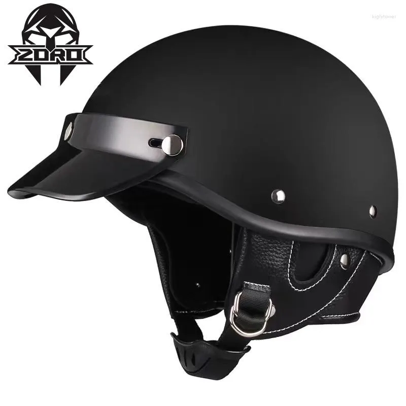 Motorhelmen voor volwassenen motorcross helmetsdot motorhelm retro moto scooter vintage half casco