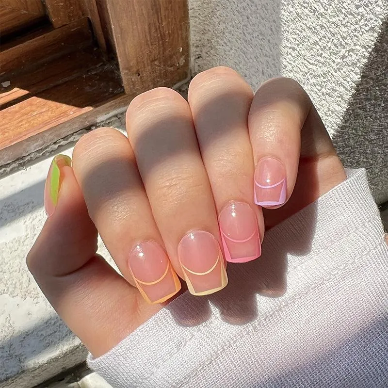 simple french nails