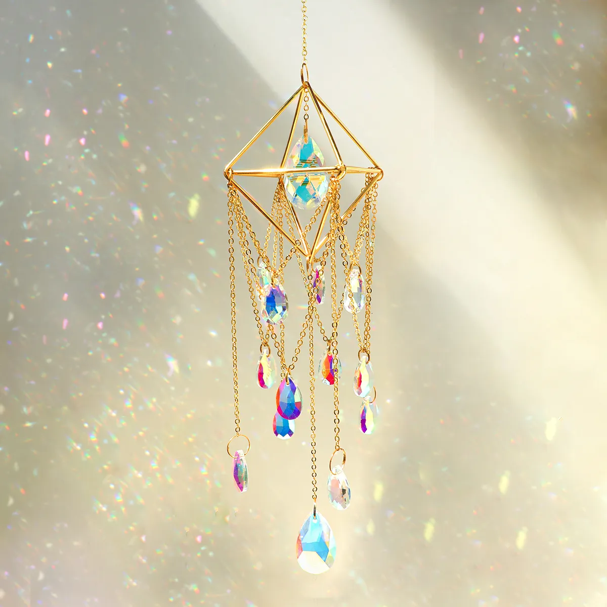 Lot De 9 Attrape-soleil En Cristal à Suspendre - Décoration Arc-en-ciel Pour Fenêtre Et Jardin