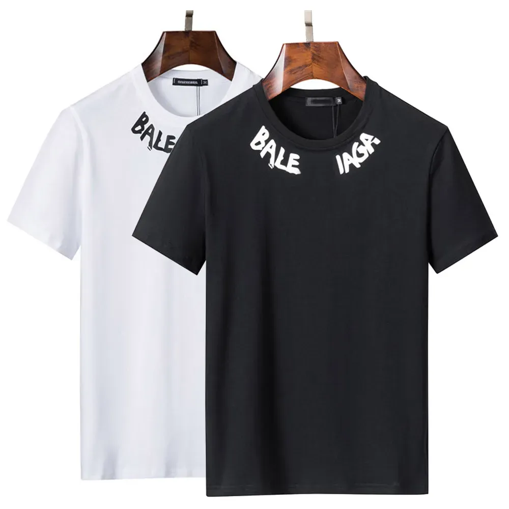 2023 デザイナーブランド Tシャツ Tシャツ最高品質の純粋な綿半袖シャツシンプルなレタープリント夏カジュアル男性服サイズ S-XXXL