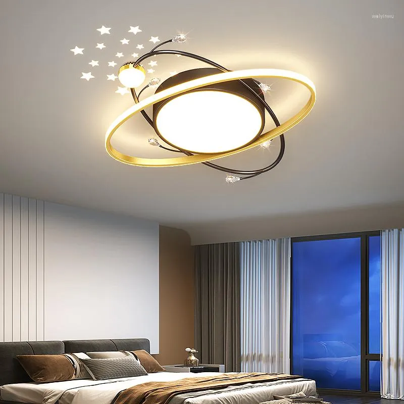 Chandeliers Modern Led Ceiling Chandelier For Living Room Bedroom Study Office White Black Finished RC Dimmable Lighting