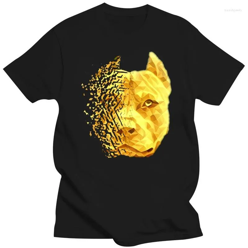 2023 Mens Designer Cotton Pit Bull Shattered Gold Tee Shirt