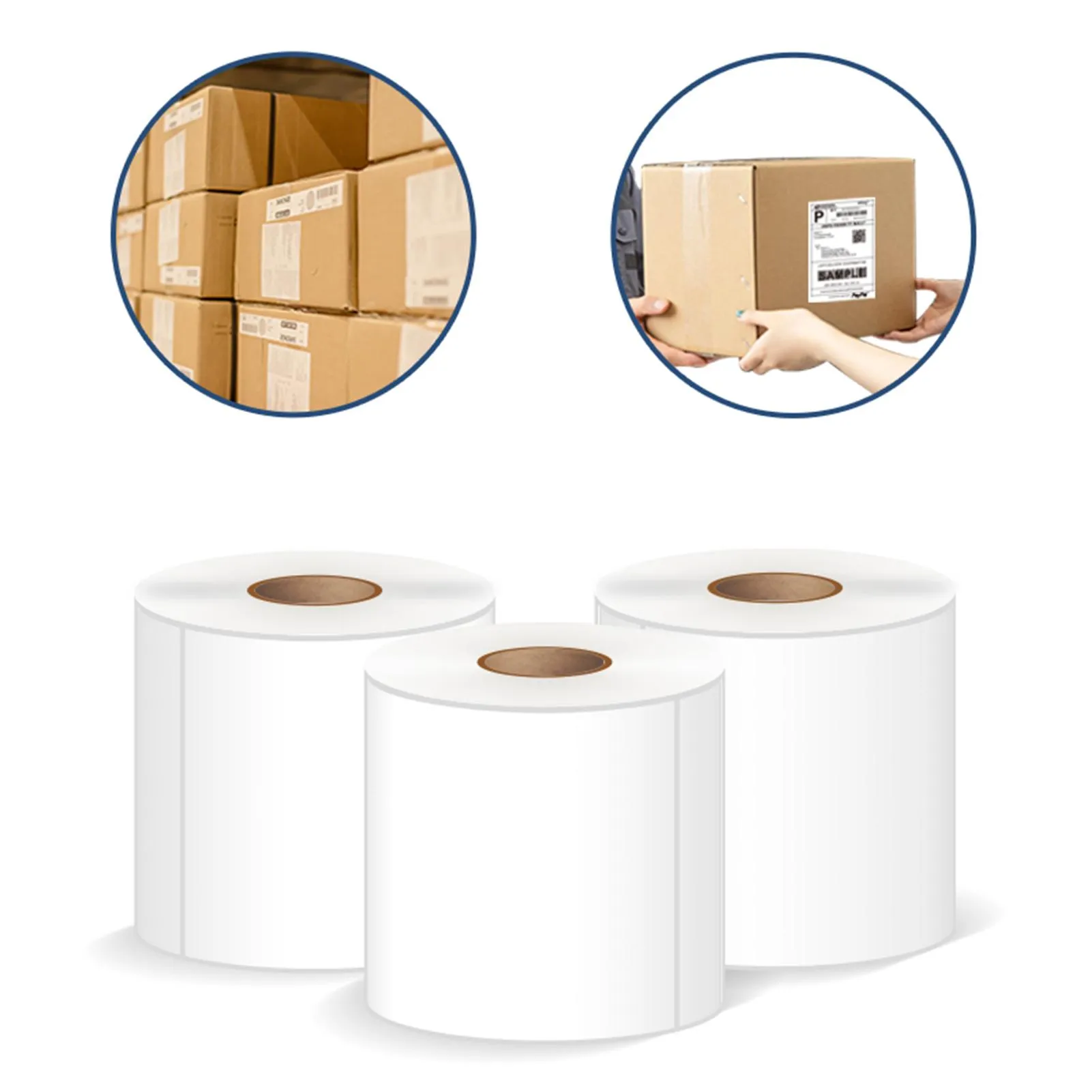 Papier thermische Versandetiketten Versandpaketpaketpapier Papieraufkleber wasserdicht ölfest für UPS FedEx Express Mailing -Etiketten