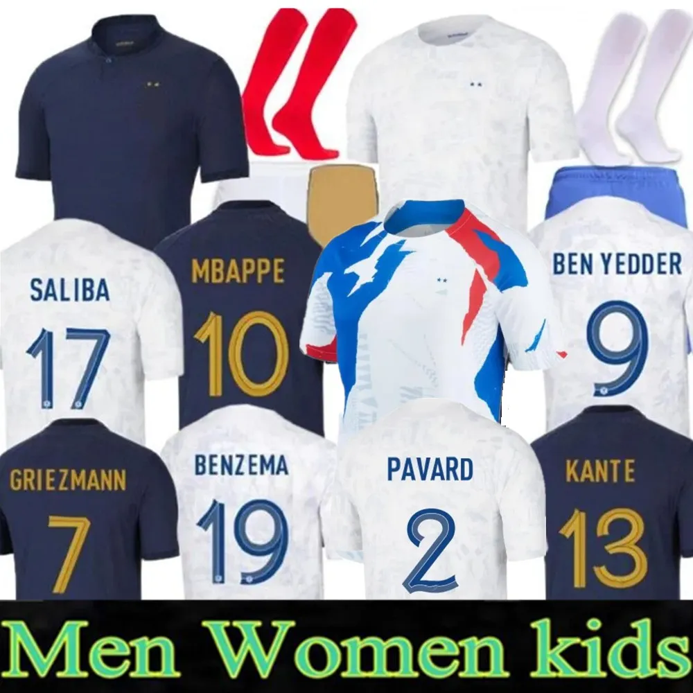 Maillots de football 2023 World Cup Soccer Jerseys BENZEMA Football shirts MBAPPE GRIEZMANN HERNANDEZ DEMBELE 23 24 maillot foot kit top shirt MEN