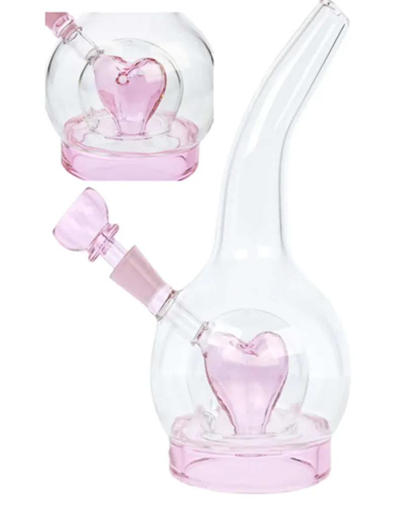 Vintage Heart Love Glass bong hookah Original Factory Direct Sale puede poner el logotipo del cliente por DHL UPS CNE