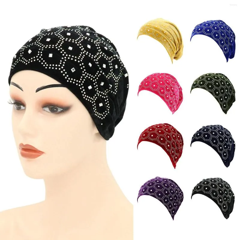 Gorros de ciclismo para mujer, banda elástica musulmana, Hijab étnico, Color sólido, gorra pequeña ajustable, turbante envuelto en tubo, banda para el sudor de entrenamiento con cordones