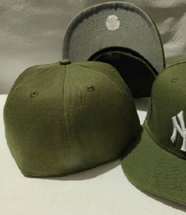 Bereit Lager Großhandel Hochwertige Herren New York Sport Team Fitted Cap LA NY Flat Brim on Field Hats Full Closed Design Size 7- Size 8 Fitted Baseball Gorra Casquette A3