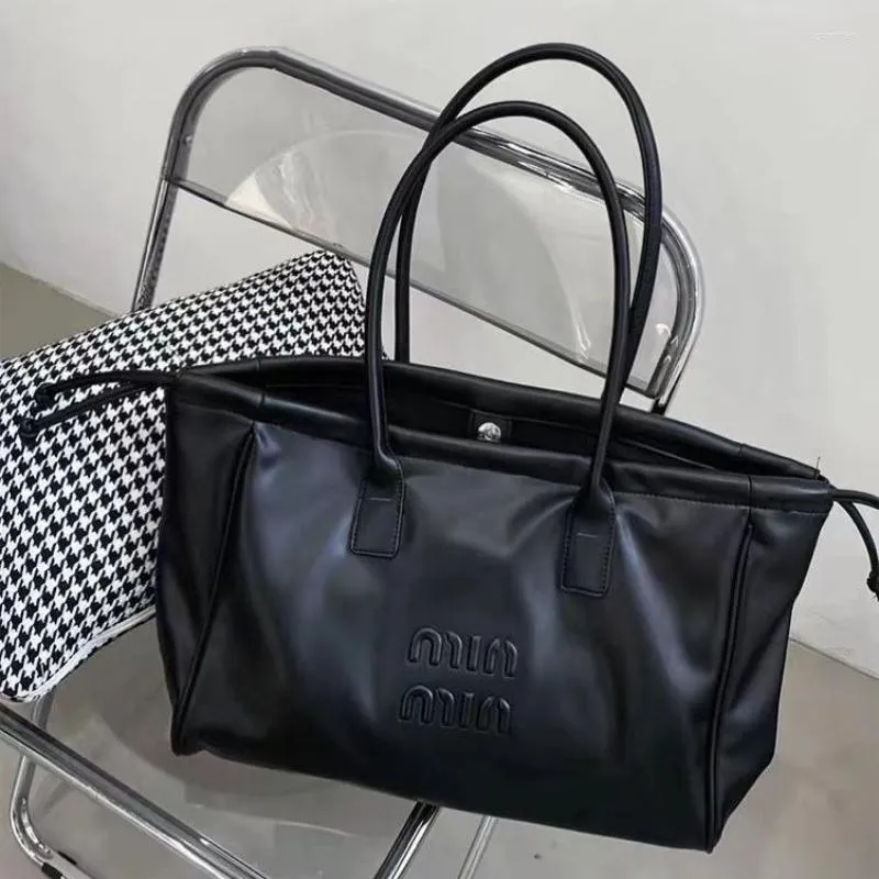 Torebki wieczorowe MBTI luksusowy projektant Tote dla kobiet Vintage czarna torba na ramię ze sznurkiem o dużej pojemności Shopper modna torebka na wszystkie mecze