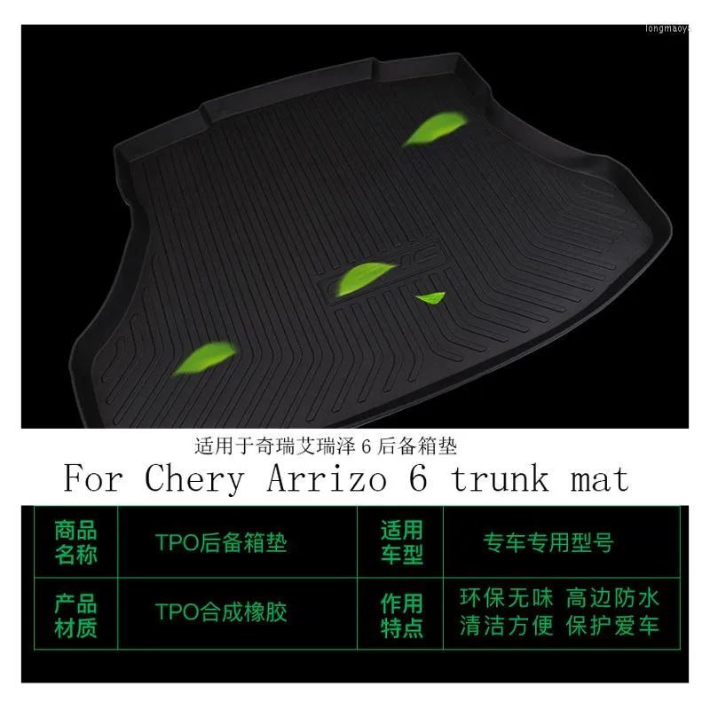 Stuurwielafdekkingen voor Chery Arrizo 6 Trunk Mat Wear-resistente waterdichte waterdichte auto 18-21 versie Auto-onderdelen