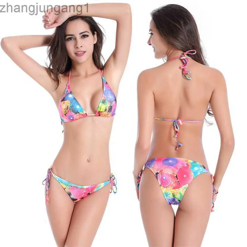 Maillot de bain tendance de styliste pour femmes, t-shirt à fleurs étoilées, Sexy, classique, imprimé, Bikini, offre spéciale, nouvelle collection 2023