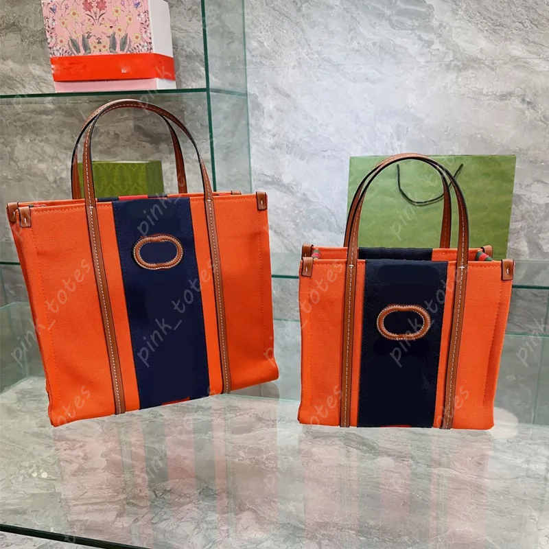 Fashion Interlocking G Totes designer bag Womens Stripe Luxury Flowers Tote Handbag For Women Shoulder Bags Ladies Shopping Canvas Bag Hot