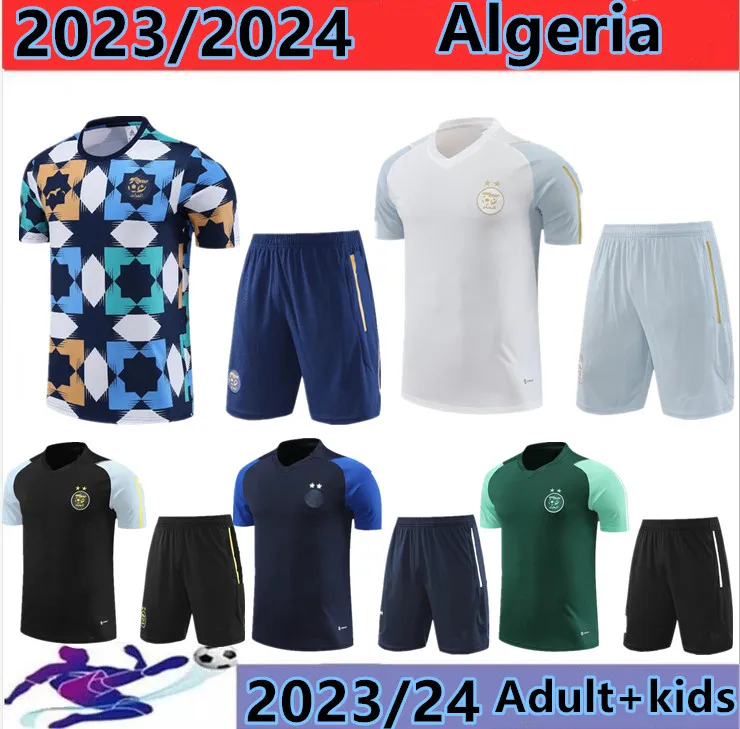 2023/2024 Algeria tuta MAHREZ maglie da calcio uomo bambino 23/24 Algerie BOUNEDJAH Survêtement maillot de foot FEGHOUL tuta da allenamento per abbigliamento sportivo 88