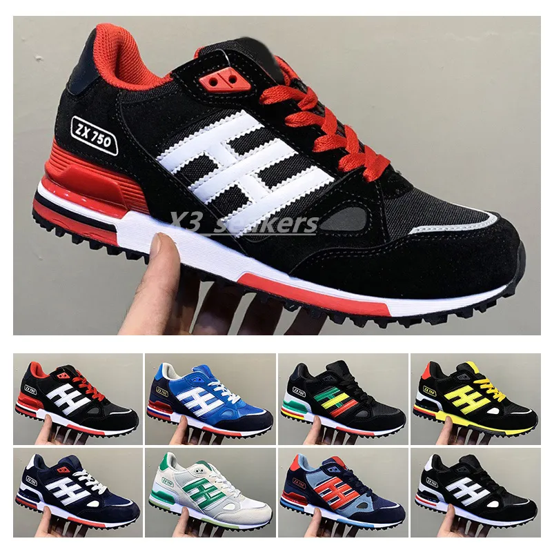 EDITEX ZX750 Dark Blue Sports Sneakers zx 750 Mens Women Shoes Black Red Green Athletic Breathable Trainers Casual des Chaussures 36-45 x57