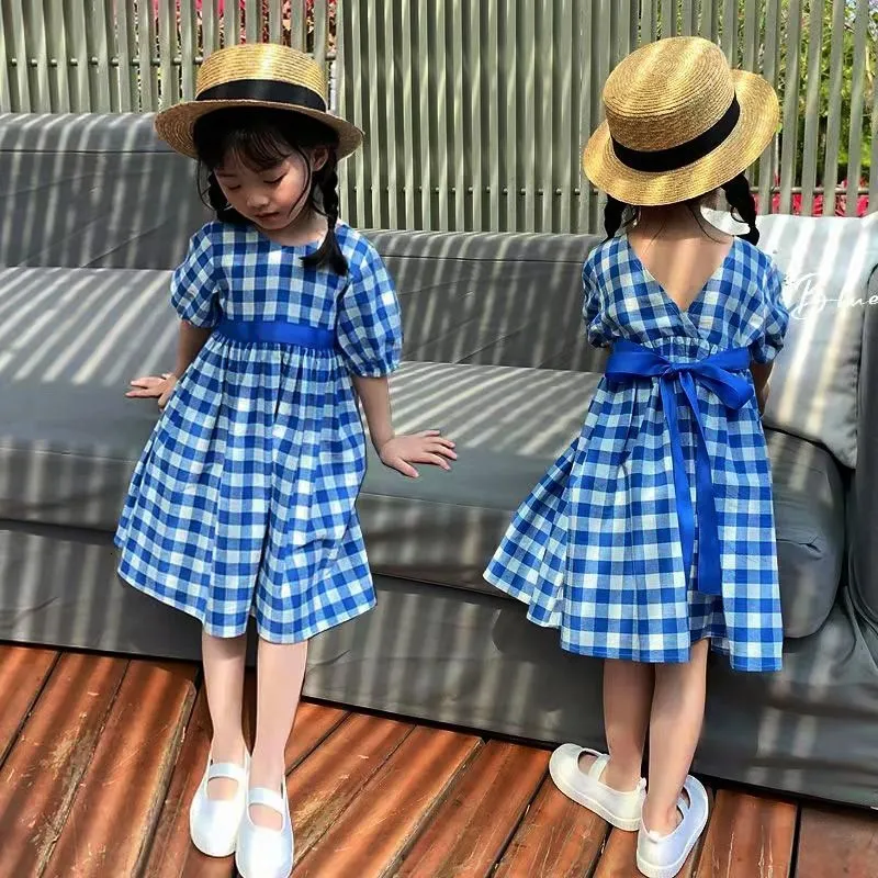Korean Style Blue Plaid Infant Princess Dress For Infant Girls Perfect For Summer Parties And Special Occasions Size 17Y Item 230506 From Tie08 6.42 DHgate.Com