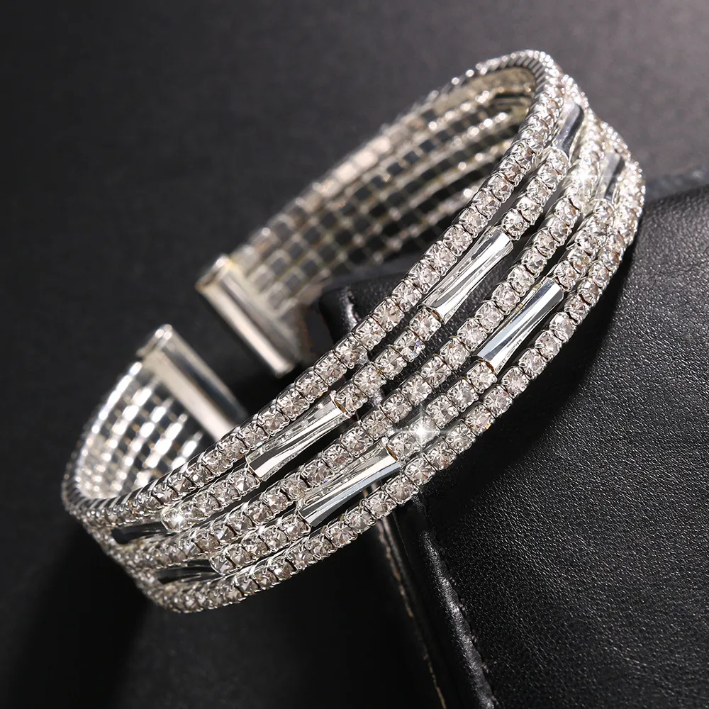 Hochzeitsarmbänder Das neue Allgleiches Strassarmband, modisches, mehrschichtiges Diamantarmband, Allgleiches Schmuckarmband