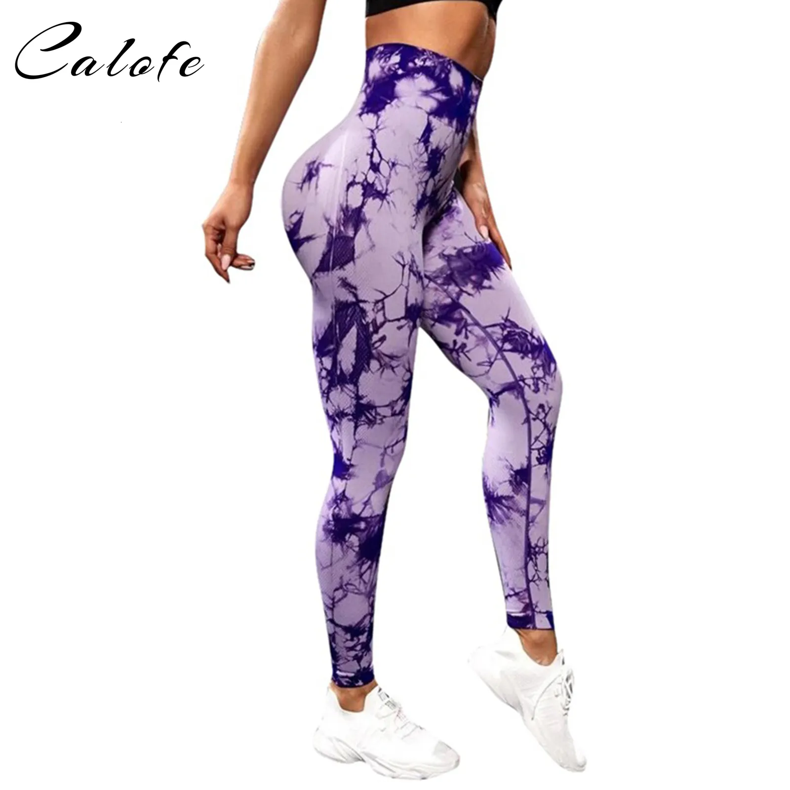 Yoga Roupfits Seisless Tie Dye Leggings Mulheres Sexy Fitness Gym Legging  Push Up High Sport Sport Pants Roupas 230506 De $51,76