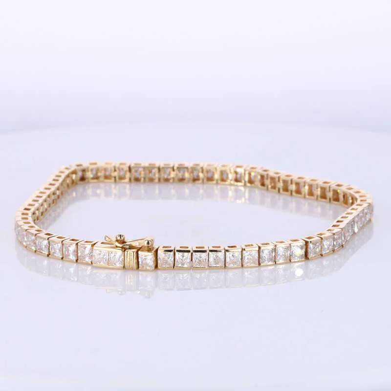 DHgate.com:Dazzling Moissanite Tennis Bracelet: 925 Sterling