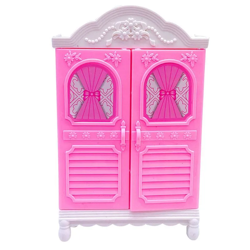 Puppenschrank Miniatur Puppenhaus Möbel Zubehör Kinder Spielzeug Schrank Schrank Artikel Für Barbie Babypuppen Bestes Geburtstagsgeschenk