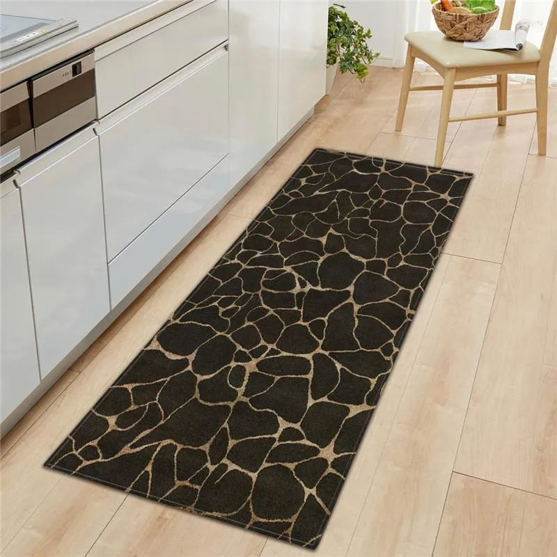 Carpets Kitchen Mat Er Anti-slip Modern Area Rugs Living Room Balcony Bathroom Printed Carpet Doormat Hallway Marble Print Bath