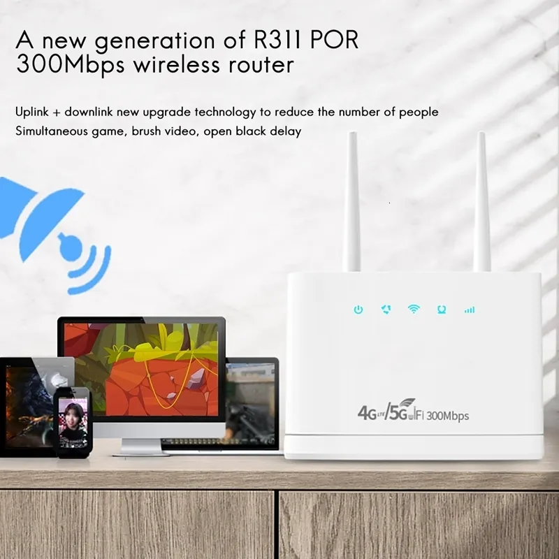 Mini router WiFi mobile 4G LTE con slot per scheda SIM e hotspot WiFi