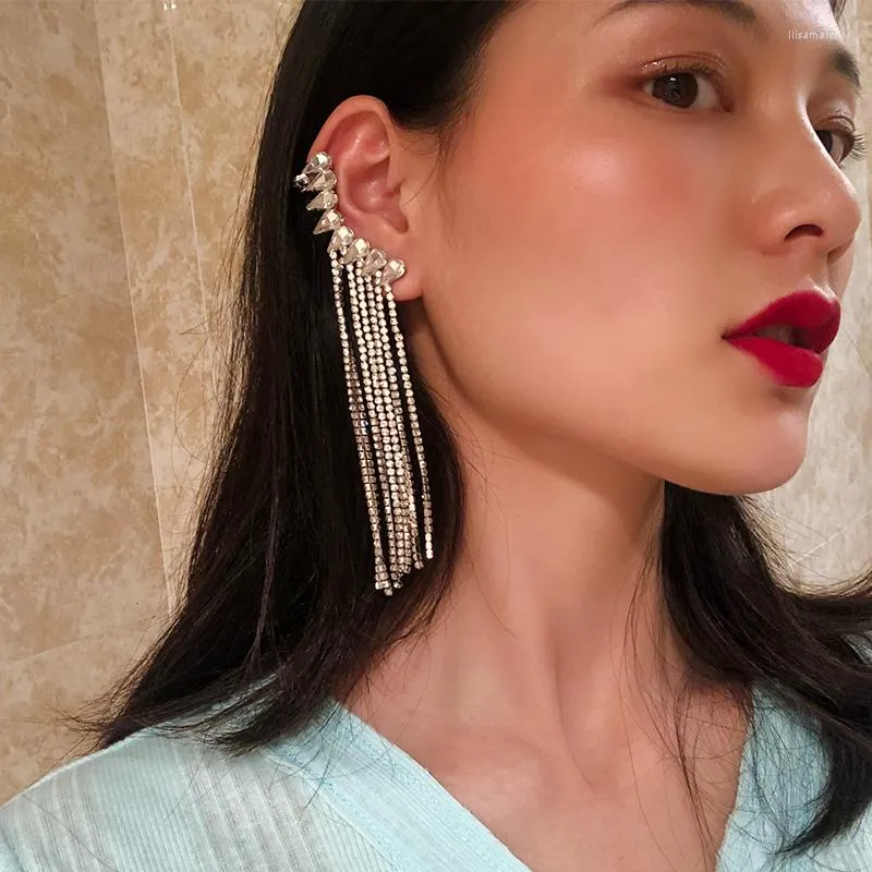 Dangle Earrings Long Tassel For Round Face Was Thin Atmosphere Personality Fashion Temperament Net Red Cold Wind Dress