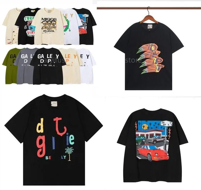 T-shirts pour hommes Galleryes depts Designer Summer Gallary Shirt Alphabet Imprimé Star Same T-shirt à manches courtes à col rond pour hommes et femmes