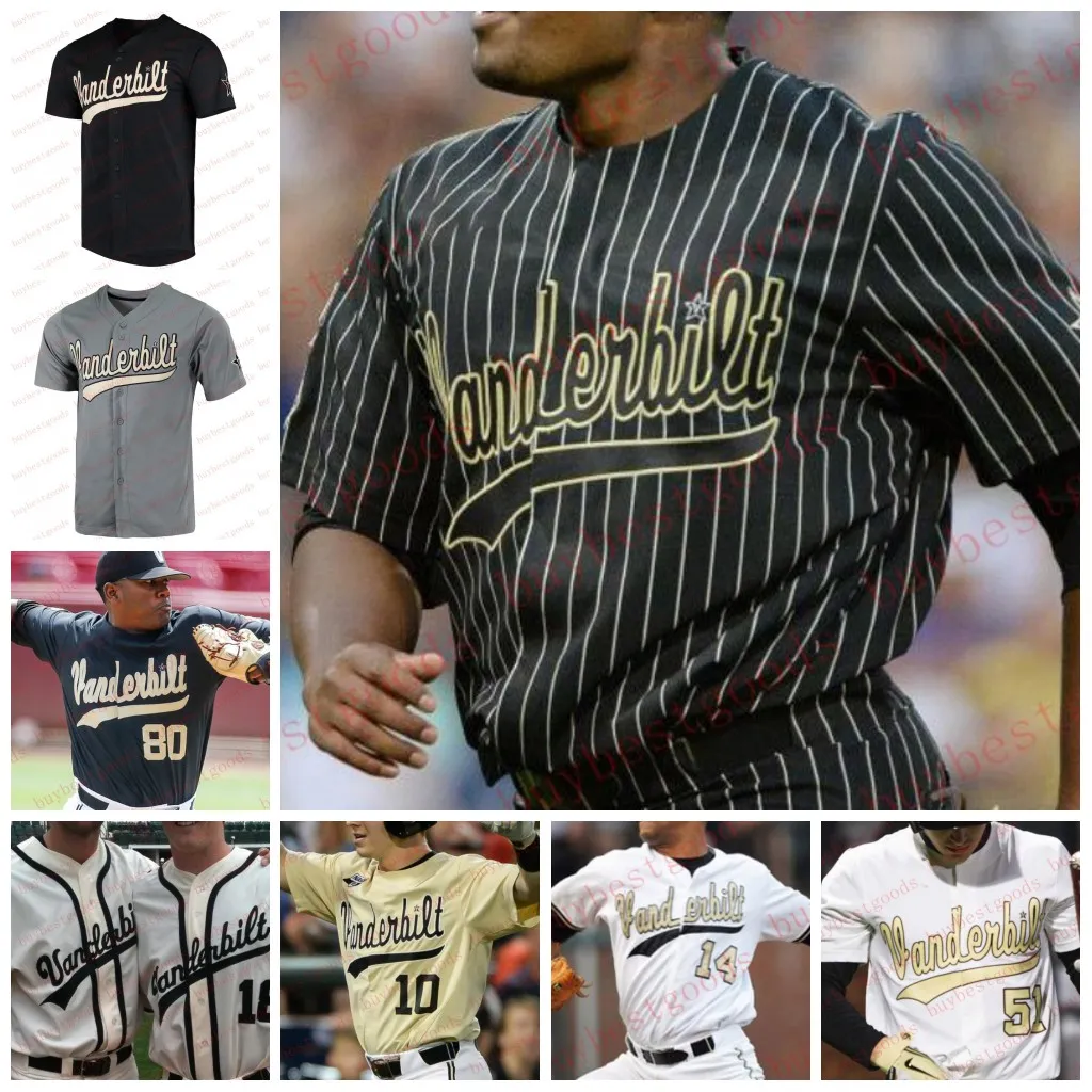Save Big on Bulk Vanderbilt Baseball Jersey Custom Vanderbilt Commodores Baseball Jersey Stitched Polyester Black Stripe With 2024 CWS Patch Best