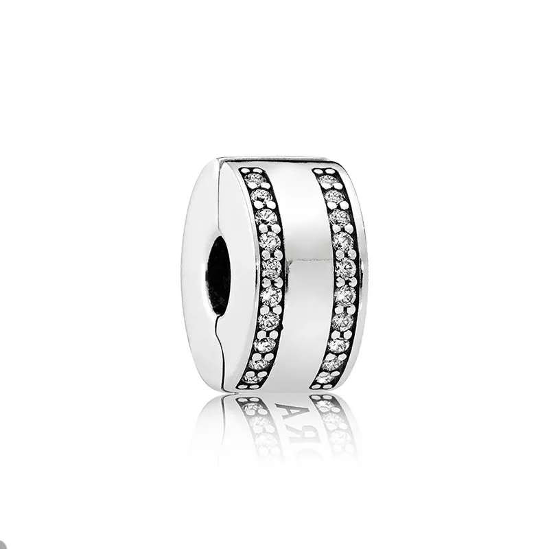 Authentischer Clip-Charm aus Sterlingsilber für Pandora-Schlangenkettenarmband DIY-Herstellung von Charms für Frauen, Mädchen, Schmuck, Accessoires, Designer-Clips, Charm mit Originalverpackung