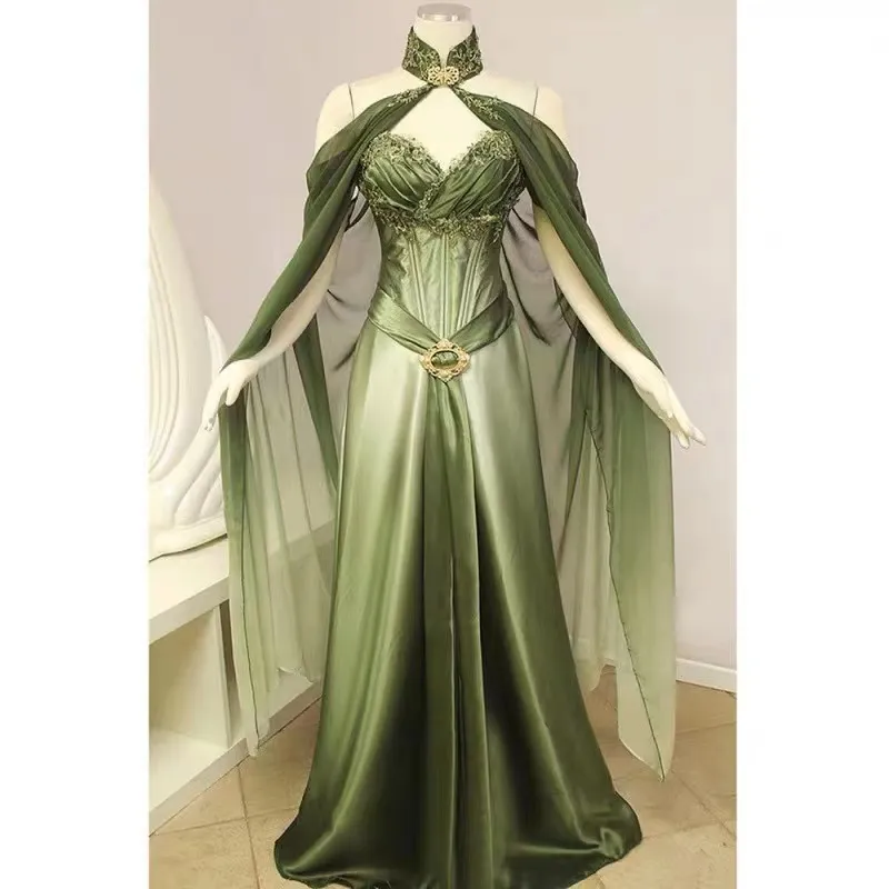 strapless open back dress Meow Fruit Swan Fantasy 2.0 Princess Elegant Prom Dress Dress + Rose ACC + Sleeves + Back Bow / Blue / S main image 0