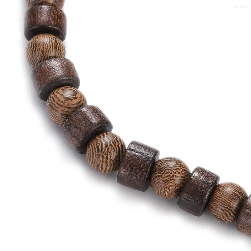Collane con ciondolo Cilindro etnico e collana di perline di legno rotonde per donne e uomini fatte a mano da 8 mm perline yoga meditazione in legno_voghion.com