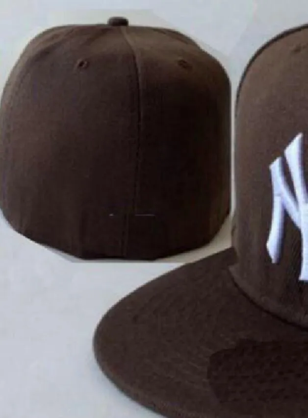 Stock listo al por mayor Equipo deportivo de Nueva York para hombres de alta calidad Gorras ajustadas LA NY Ala plana en sombreros de campo Diseño completamente cerrado Tamaño 7- Tamaño 8 Gorra de béisbol ajustada Casquette A6