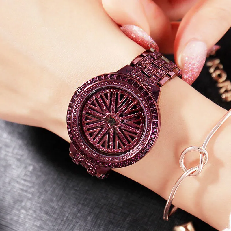 Mashali Brand Womens Nelsonic Diamond Quartz Watch With Full