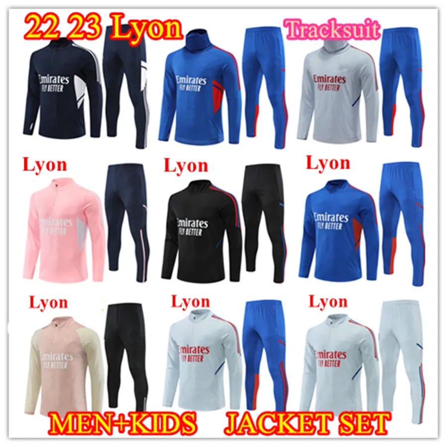 ₩33,507에서 2023 Lyon Custom Soccer Tracksuit 재킷 생존 23 24 남성과 어린이