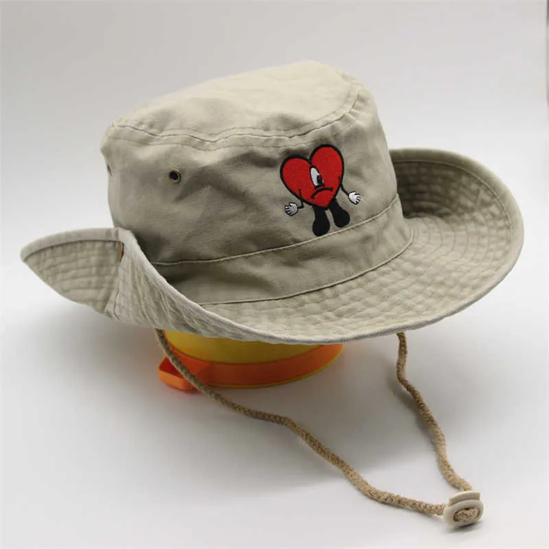 Embroidered Cotton Cotton Fisherman Hat With Wide Brim And Heart Design  Perfect For Summer, Beach And Casual Wear Un Verano Sin Ti Heart Bucket  Style Mens And Womens Choice J230503 From Us_missouri