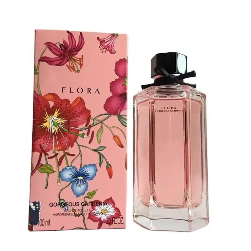 women Flora Perfume 100ml Gorgeous Gardenia Eau De Parfum 3.3fl.oz original smell Long time lasting Lady body Spray High Quality fast ship