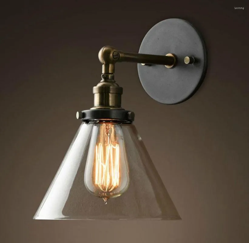 Lampa ścienna Nowoczesne DIY Loft Industrial Vintage Lampy Glass Light do baru Kawa LED B113