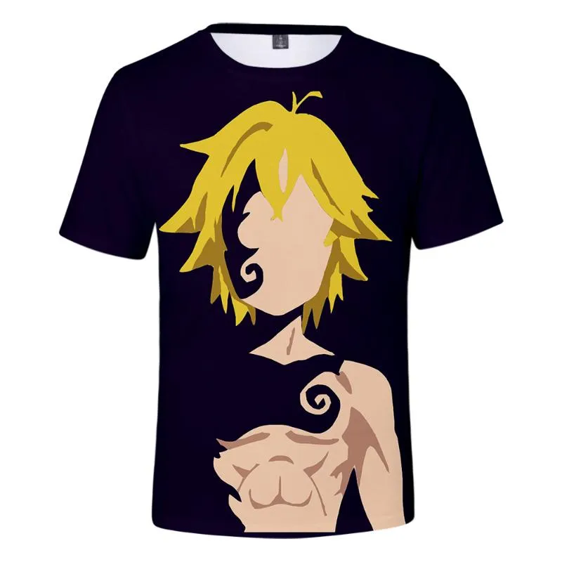 Mens T Shirts Meliodas Shirt Cartoon Nanatsu No Taizai Men Women