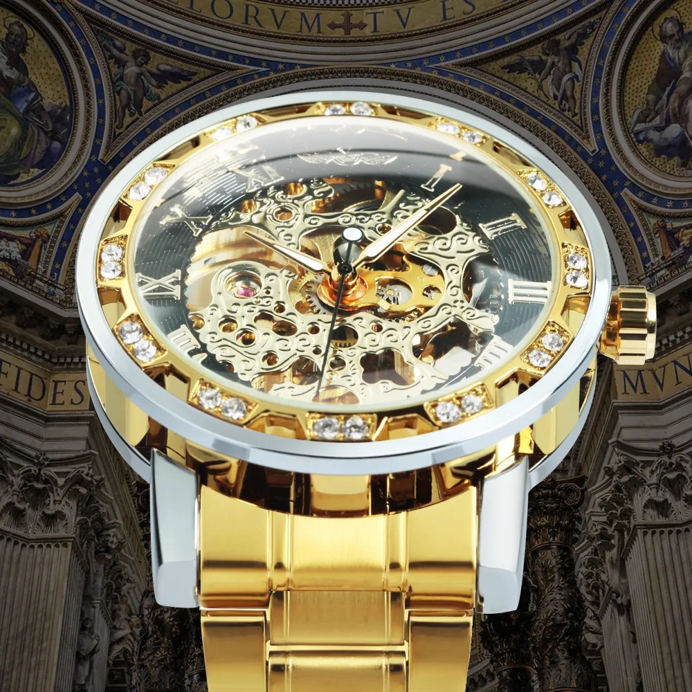 Transparent skeleton watches hotsell